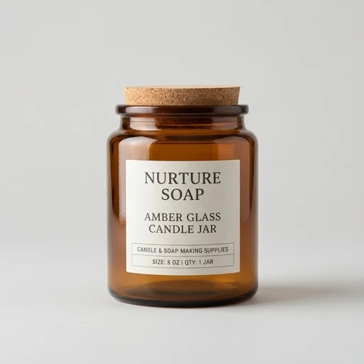 Nurture Soap Amber Glass Candle Jars